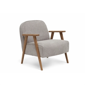 Diva Loungestol Uden skammel - Mito stof Ash Grey